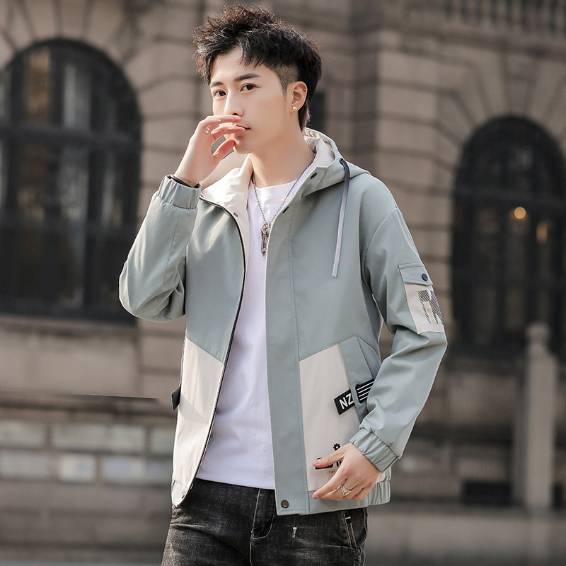 JXZ313B-春季新款潮流ins男士时尚连帽工装夹克外套,男装夹克,星座310B-3
