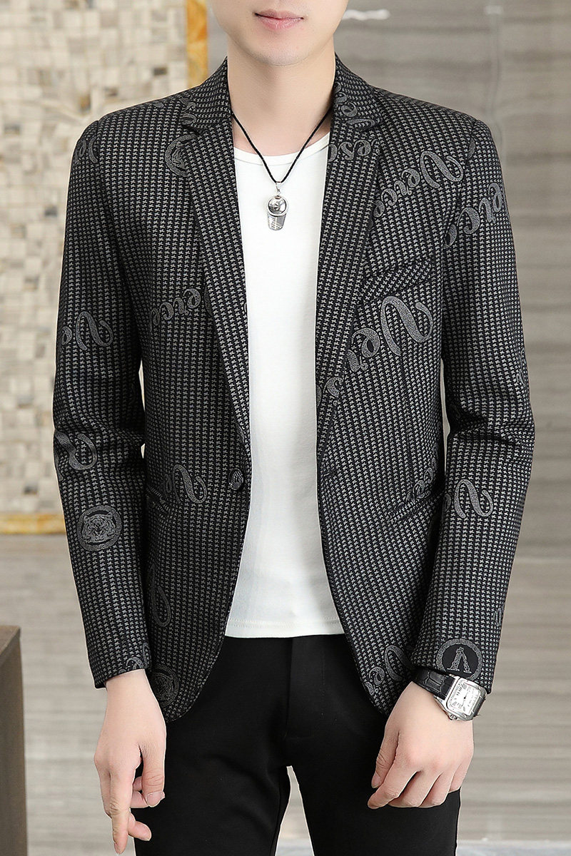 2021秋季西装男时尚休闲百搭韩版小西服外套XZ313B-1-XF8822-P90,男装西服,星座310B-3