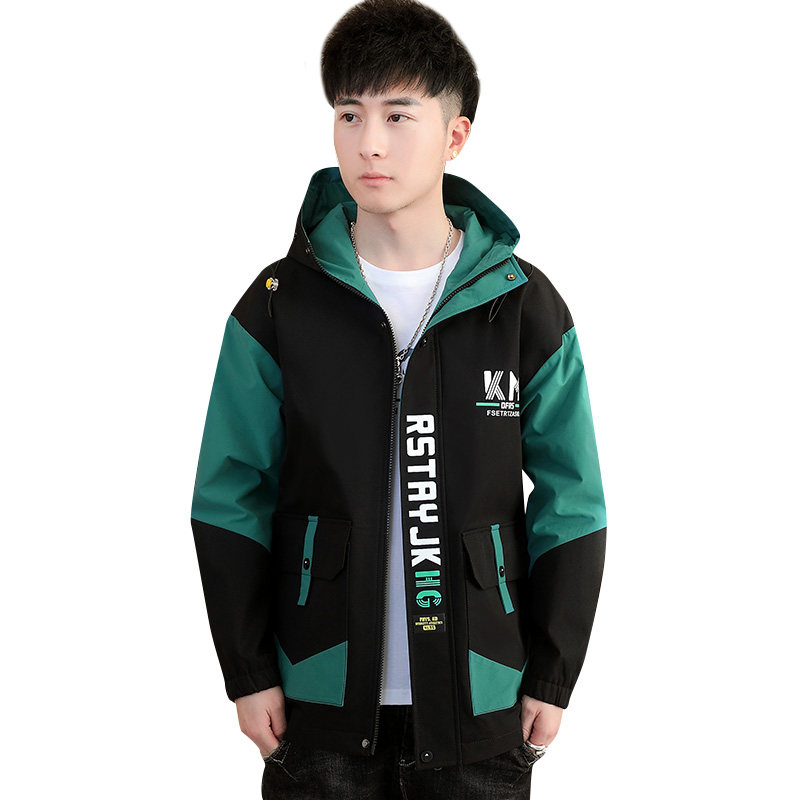 2021秋季潮流ins男士时尚连帽工装夹克外套XZ313B-1-JK028-P60,男装夹克,星座310B-3