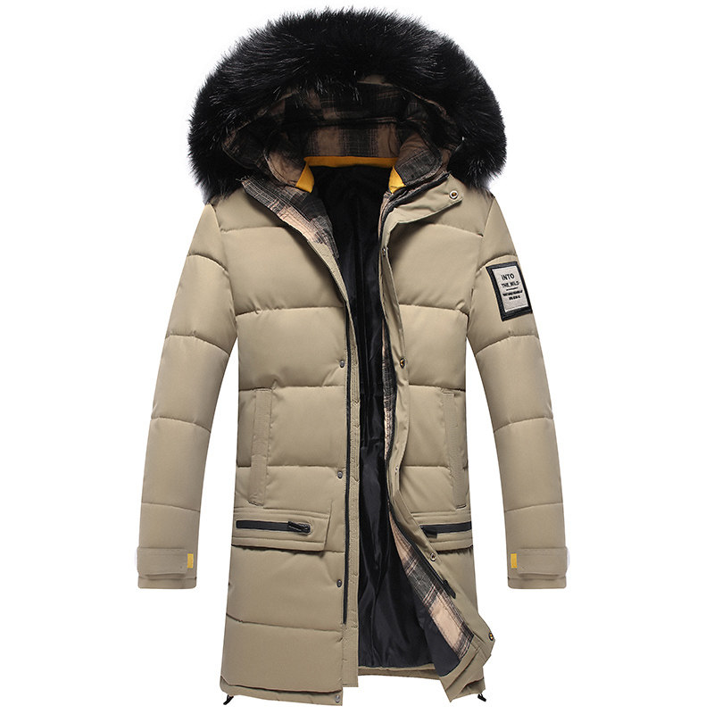 冬季加厚棉服男中长款大毛领连帽棉衣外套XZ313B-1 M1958-P125图片