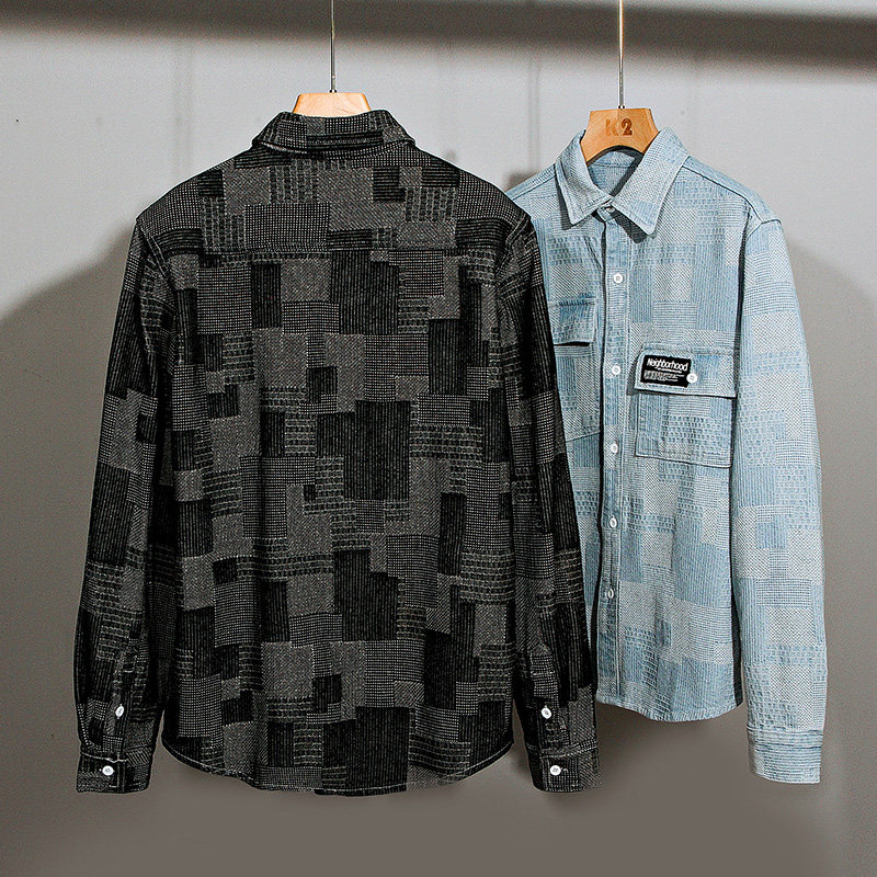 2021秋季新款主推加厚高品质男士宽松牛仔衬衣XZ313B-1-CY953-P65,男装衬衫,星座310B-3