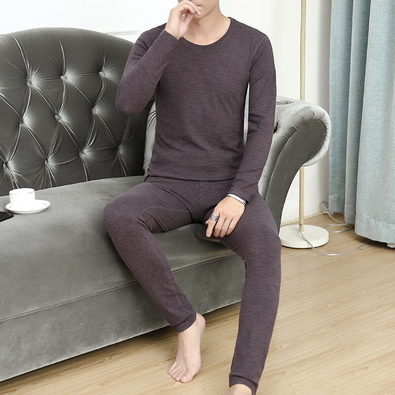 秋冬主推男士休闲精品竖条纹双面绒保暖套装XZ313B-1-T758-P55,男装休闲套装,星座310B-3