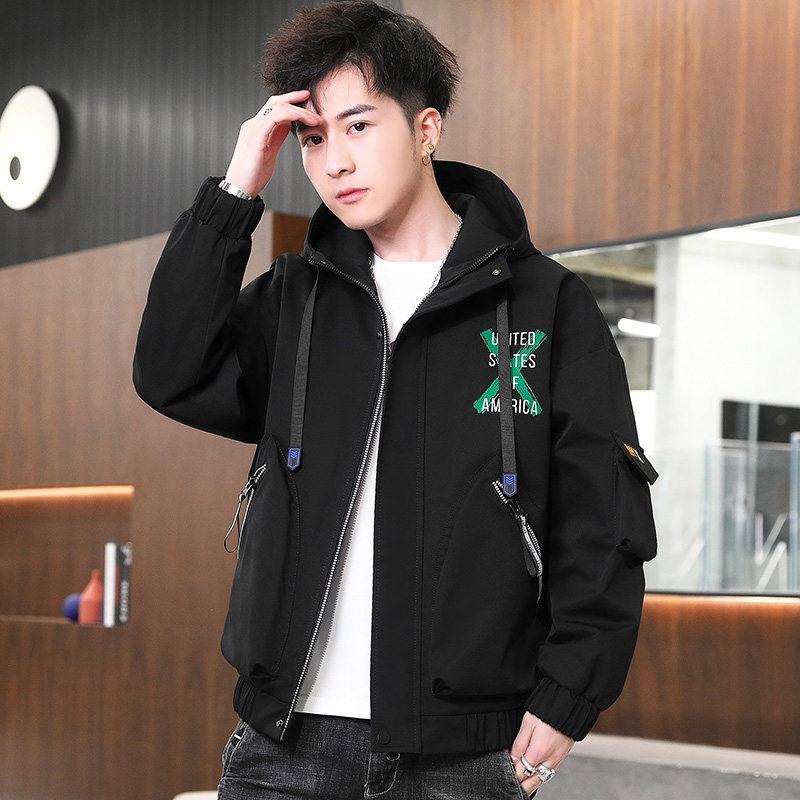 2021夹克男秋季潮流ins男士连帽工装夹克外套XZ313B-1-L2310-P60,男装夹克,星座310B-3