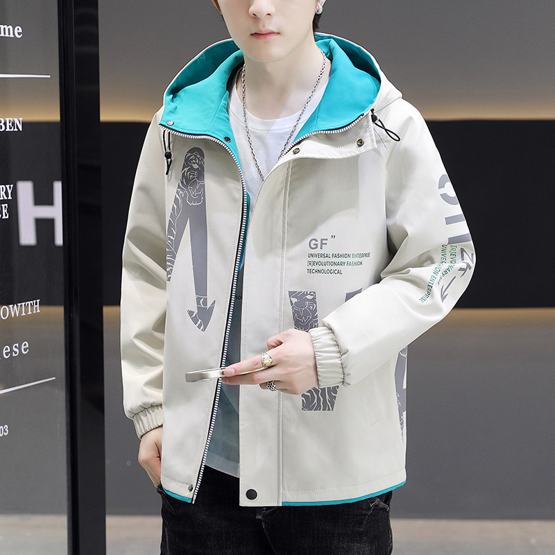 夹克男春季新款潮流ins男士连帽外套XZ313B-1-J,男装夹克,星座310B-3