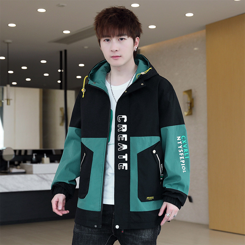 2022春季新款潮流男士时尚连帽工装夹克外套XZ313B-1J,男装夹克,星座310B-3