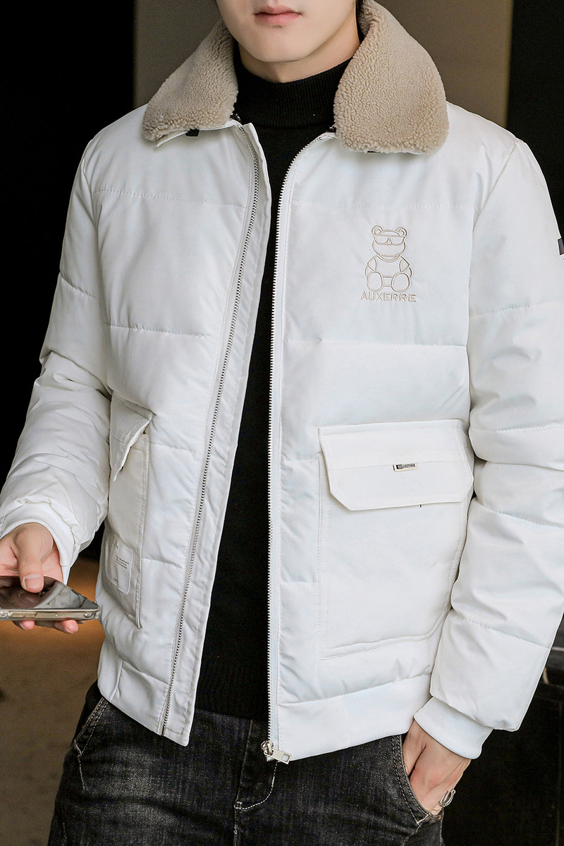 冬季棉衣男短款羊羔毛翻领加棉加厚棉服外套XZ313B-1-MY806-P90,男装棉衣,星座310B-3