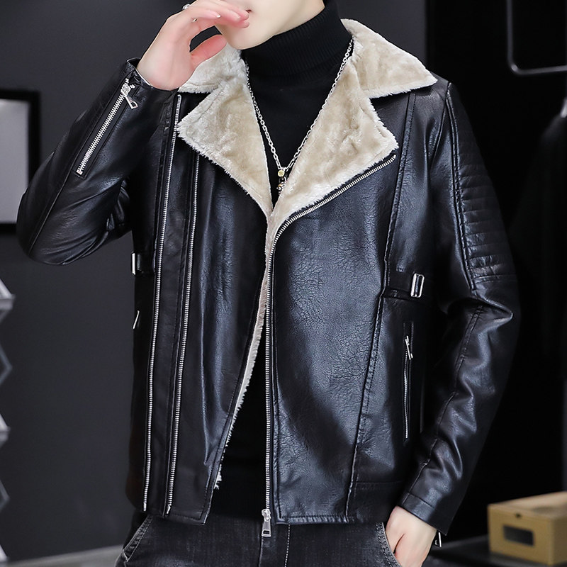 2021秋冬新款加绒皮衣型男机车服皮夹克外套XZ313B-1-PY217-P120,男装皮衣,星座310B-3