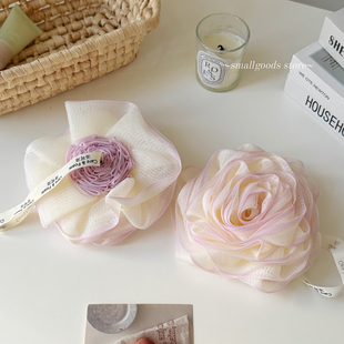 温柔玫瑰花沐浴球高档加大号浴花超柔起泡洗澡女生搓澡沐浴球