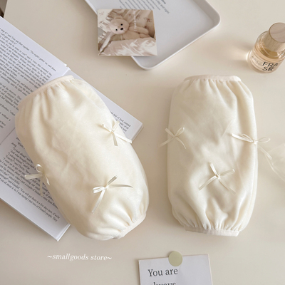 ins柔软温柔蝴蝶结袖套