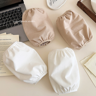 ins短袖袖套女成人羽绒服上班防污袖套短款护袖简约纯色袖套