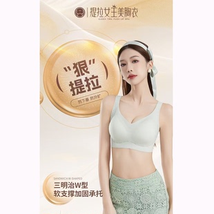 伊圣妮提拉女王80106女无痕内衣大胸显小全罩杯防下垂聚拢美胸罩