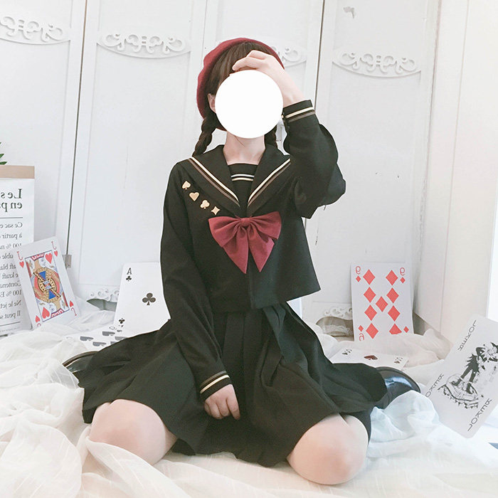 珠珠家JK 魔术师 原创正统JK制服中间服春秋长袖水手服套装学院风图片