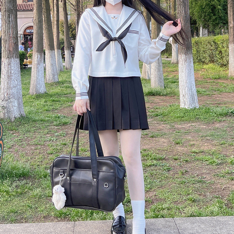 大容量JK制服包日系学生书包樱花妹基础款百搭手提单肩斜跨包cos