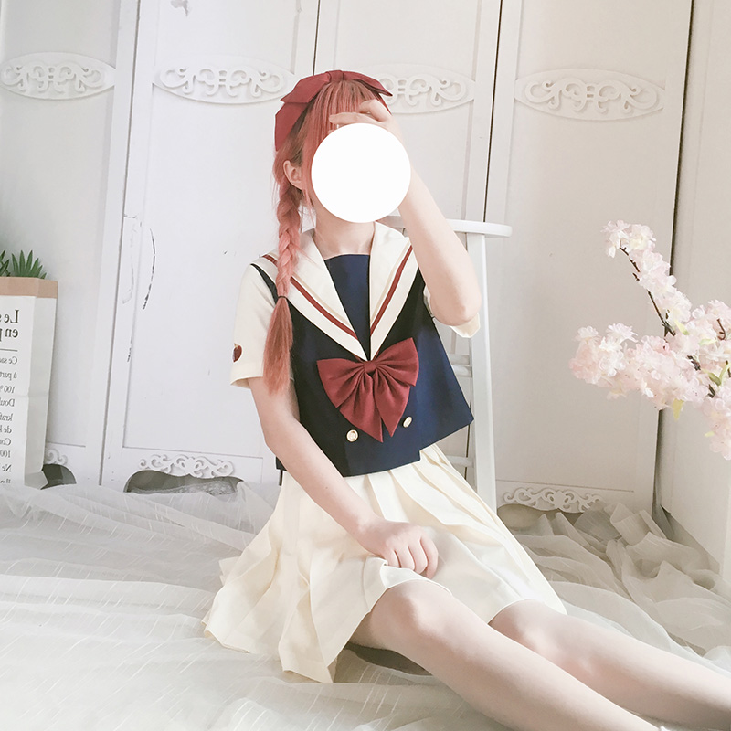 白雪姬原创正版jk短袖水手服套装