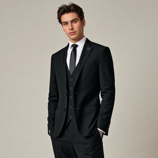 上衣 西服礼服商务职业西装 马甲 男士 三件套西服 西裤 撤标撤柜