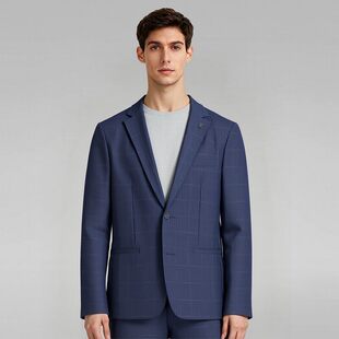 干爽西服外套纯色男士 夏季 西服舒适弹力外套 轻薄冰爽 撤标撤柜
