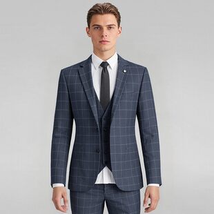 套装 撤标撤柜 西装 商务两粒扣休闲西服西裤 男 舒适舒适&三件套