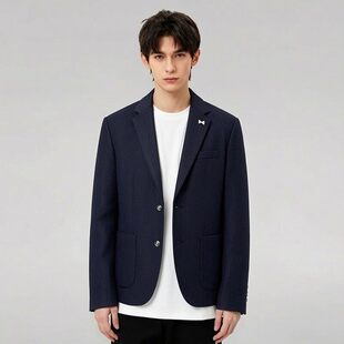 西装 高端修身 结婚礼服外套 纯羊毛舒适单西男士 撤标撤柜西服男春季