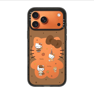现货CASETIFY联名黑皮Hellokitty豹纹KT猫iPhone17promax手机壳适用苹果16pro磁吸15可爱17Air卡通14保护套