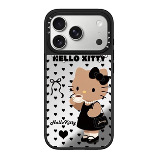 CASETIFY联名黑皮小香风HelloKitty猫iPhone17promax壳适用苹果16pro磁吸15Plus卡通17Air可爱14防摔13保护套