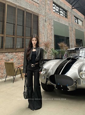 BABYblue【本命直腿裤】显瘦低腰2024新款口袋宽松直筒休闲西装裤