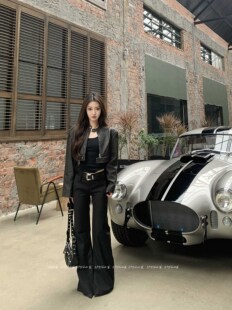 BABYblue【本命直腿裤】显瘦低腰2024新款口袋宽松直筒休闲西装裤