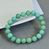 原矿天然绿松石手串高瓷无优化黄绿色俏色手链男女款 文玩饰品特价
