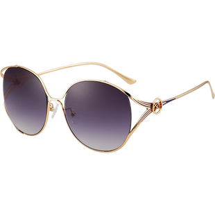 花雨伞太阳镜女复古网红大框圆大脸开车个性墨镜ins渐变眼镜11739