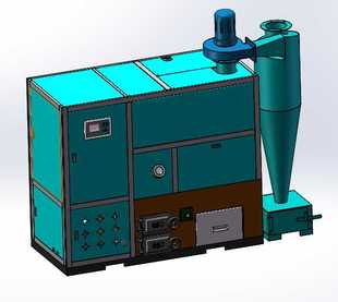 新型5万大卡500平生物质秸秆颗粒链条炉排家用取暖锅炉全套3d建模