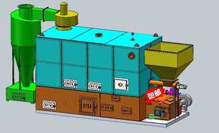 新型240万大卡链条生物质秸秆颗粒全自动气化热水锅炉全套CAD图纸