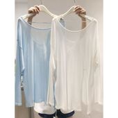 微透宽松健身上衣透气速干瑜伽服 跑步运动T恤薄款 防晒罩衫 女夏季