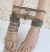 袜夏季 浅黑色0D超薄丝袜女薄款 MF脚尖全透明隐形无痕性感纯欲连裤