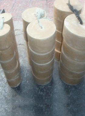 冲床配件模具进口好进料的橡皮垫黄色好橡皮块圆饼空心橡胶软垫片