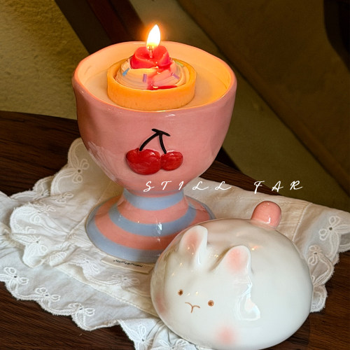 STILL【樱桃兔】家用卧室兔子香薰蜡烛送女生闺蜜生日礼物礼盒