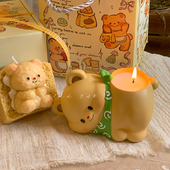 香薰蜡烛家用卧室持久送闺蜜生日礼物 礼盒套装 STILL 黄油小熊