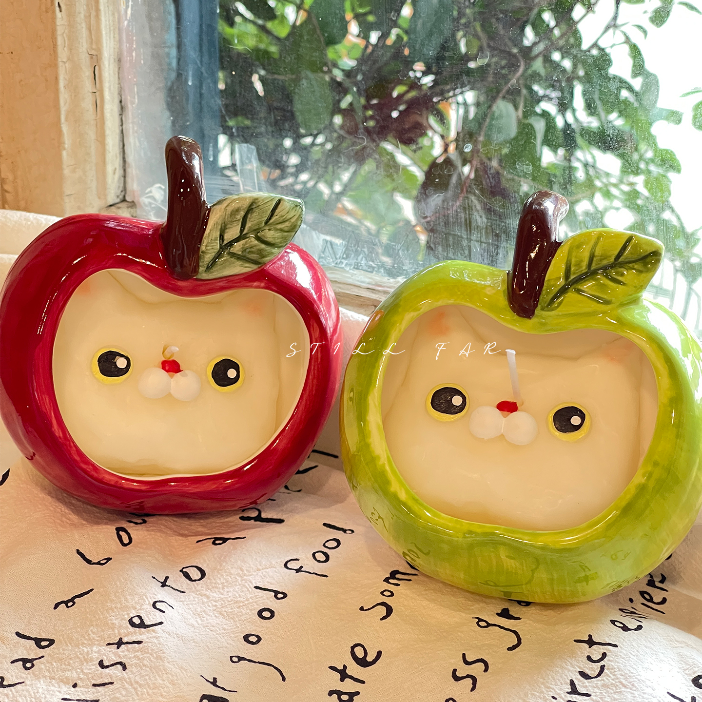 STILL【半颗苹果猫】创意香薰蜡烛礼盒卧室送女生闺蜜生日礼物