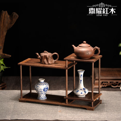 茶壶紫砂壶架子茶具架小博古架