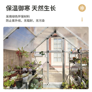 冬季 枝晓 铝合金模块尖屋顶暖房 走入式 保暖花房屋花棚植物家用