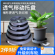 万向轮移动托盘树脂加厚仿水泥接水底盘室内阳台花卉种植移动底座