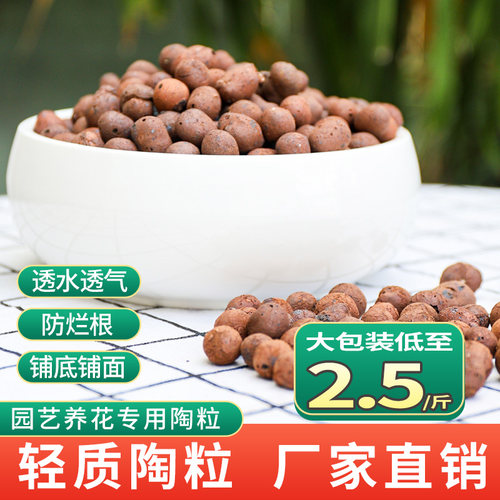 球形陶粒栽培层盆底铺垫