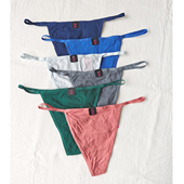 莫代尔舒适透气简约健身无痕T裤 偏大低腰性感细带女丁字内裤 薄款