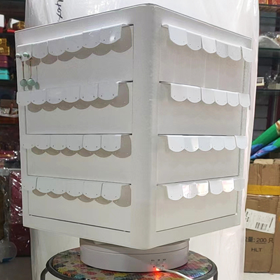 旋转耳环架坠线白色饰品