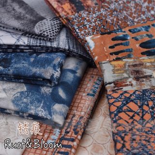 进口高档纯棉平纹DIY手工拼布服装布料  Rust & Bloom  45*55cm