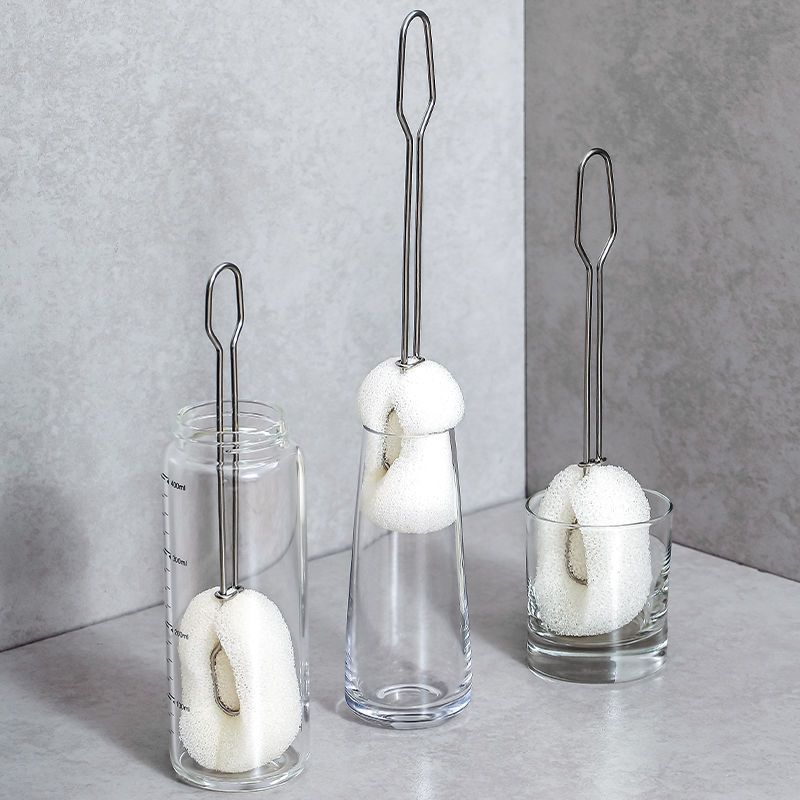 厨房杯刷杯刷子长柄可拆卸可替换头洗杯子清洁奶瓶刷洗碗刷