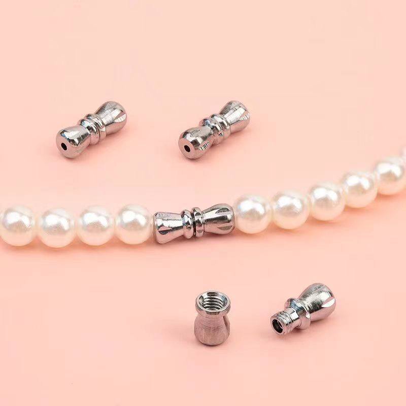 珍珠项链扣高档手链扣子圆形配件接头螺旋扣连接扣螺丝扣DIY配件,居家布艺,珠子/钻饰/花朵等配饰,淘宝优惠券,粉丝福利购,淘宝优惠卷