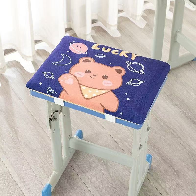 卡通海绵坐垫学生凳椅垫学校教室长方形座垫加厚椅子屁股垫可拆洗