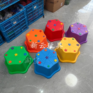 幼儿园大号梅花桩感统训练器材音乐凳平衡健身游戏过河石儿童玩具