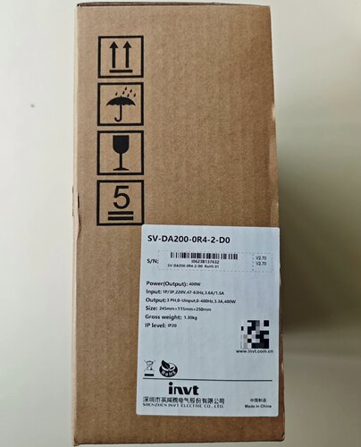 全新英威腾伺服驱动器SV-DA200-0R4-2-D0， 400W三相输入，220V