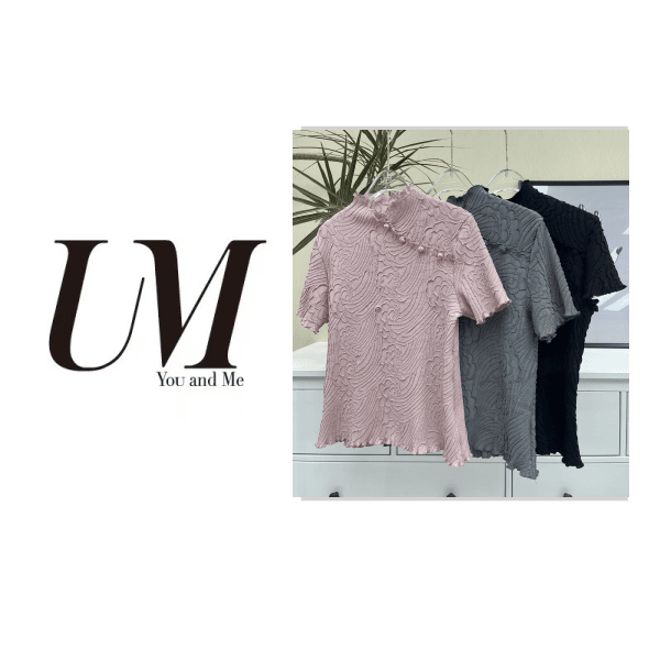 【U.M】云卷云舒新中式褶皱短袖