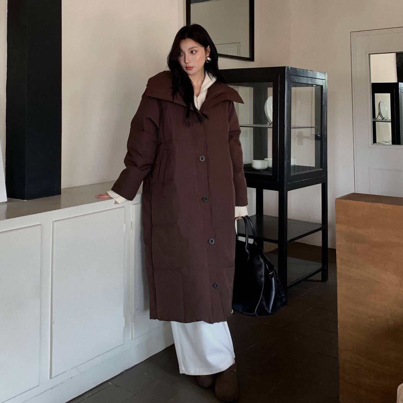 【U.M】冬日挚友气质极简长款羽绒服保暖显瘦